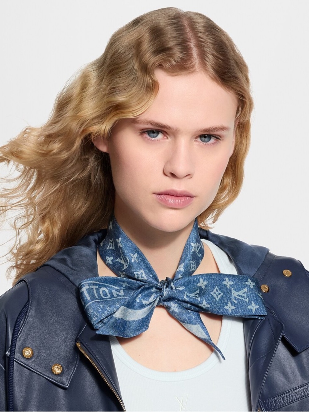 ✨NEW✨Louis Vuitton 2026 LV Denim Stamp BB Bandeau - Bleu Denim